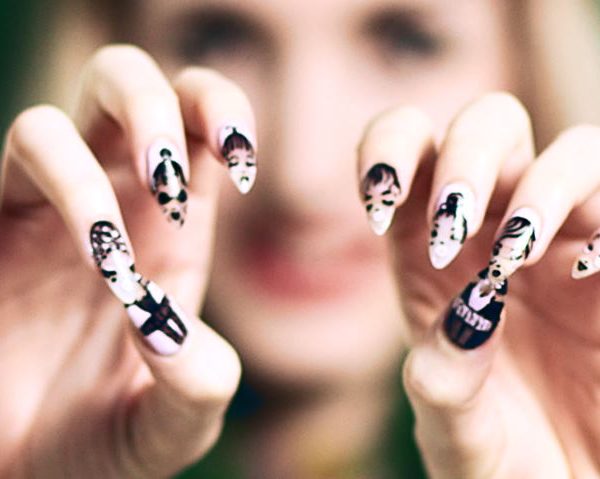 create portrait nail art